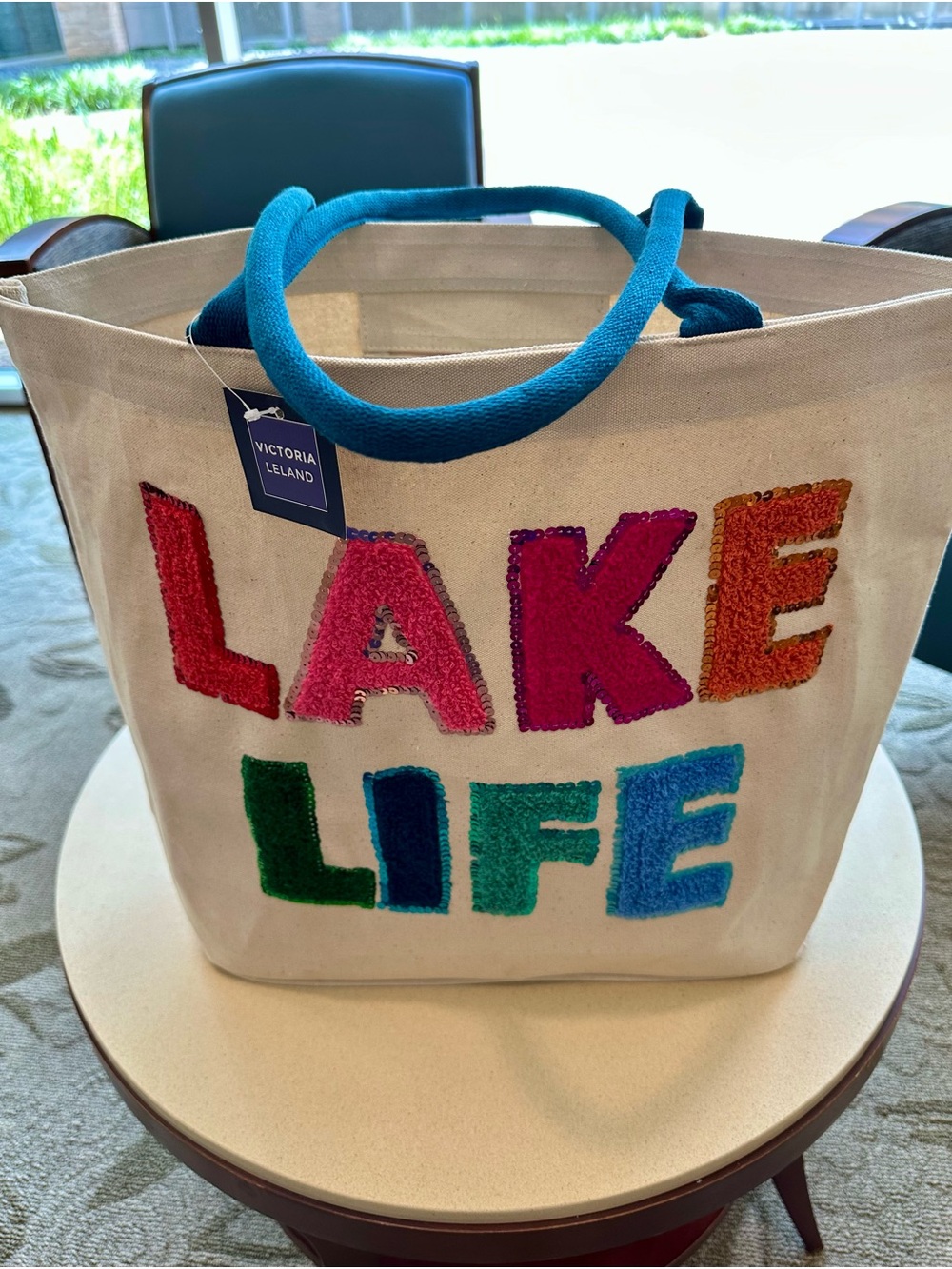 NEW with tags “Lake Life” Canvas Tote in Multicolor
